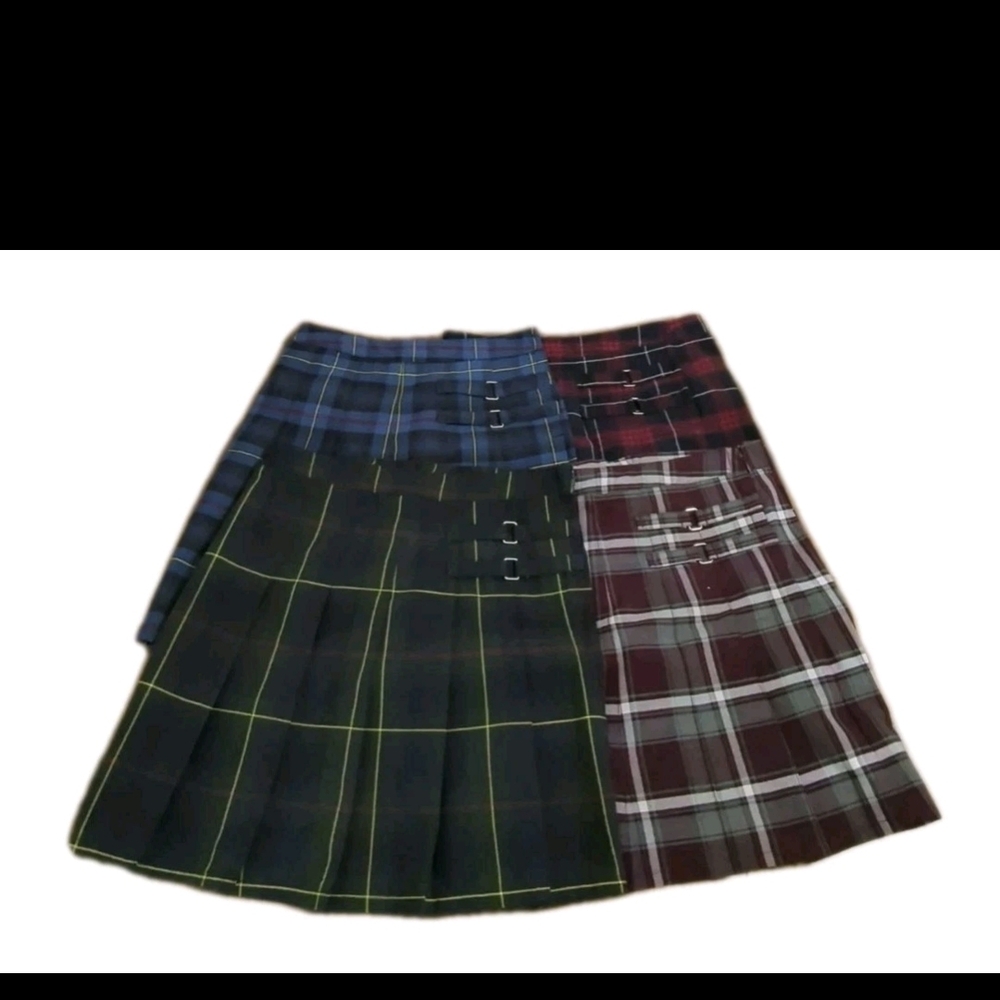 French Toast  Skort Uniform Pleated Plaid Adjustable Waist - SET Of 4 - size 16